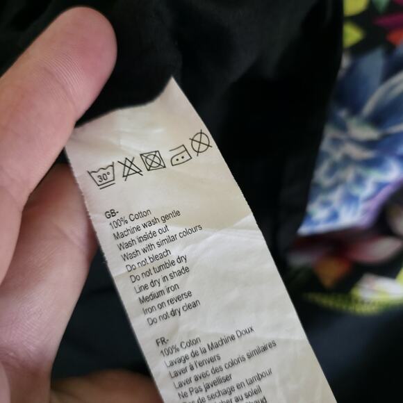 Pomodoro Floral Midi Skirt Womens UK 16 US 12 Black Multi Boho Cottage A-line - Picture 10 of 10